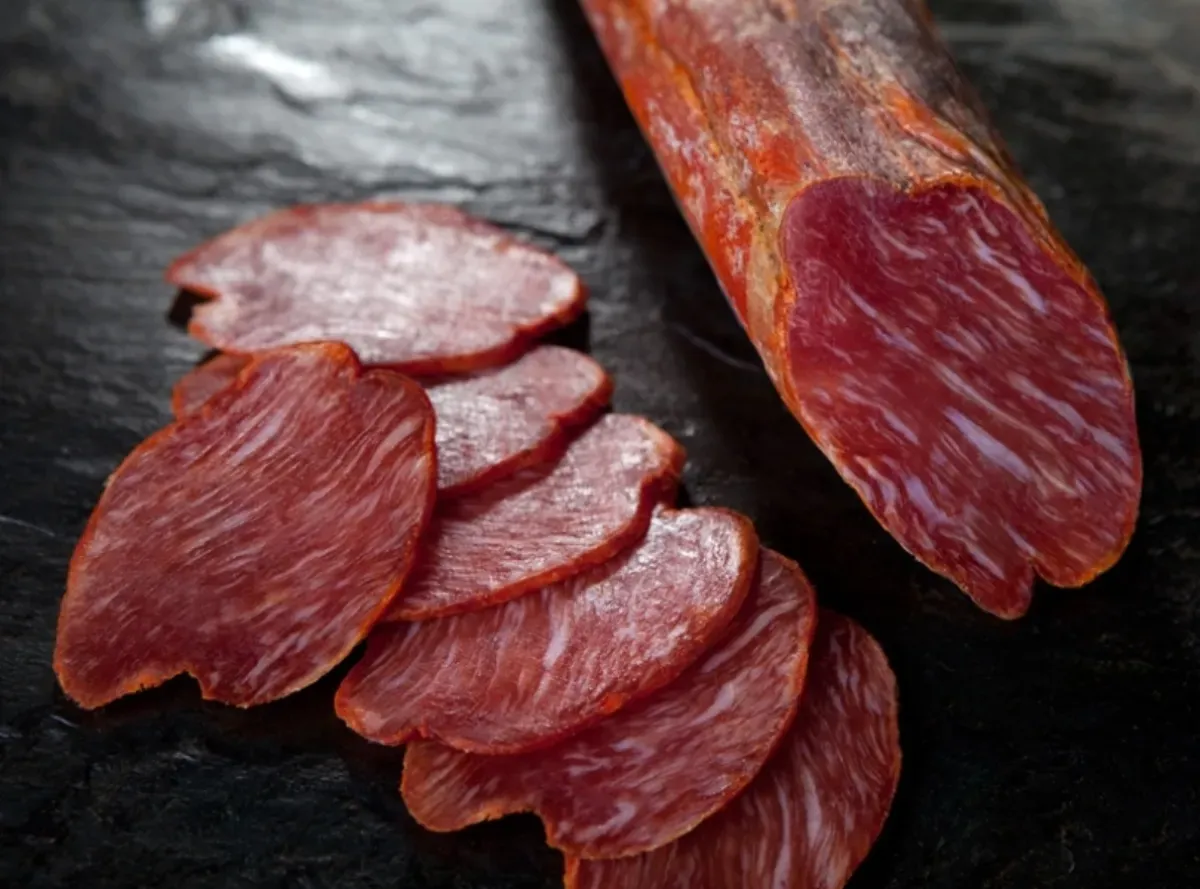 Piatto di chorizo e lomito di Pata Negra