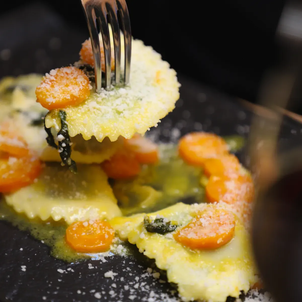 Ravioli di magro all'arancia