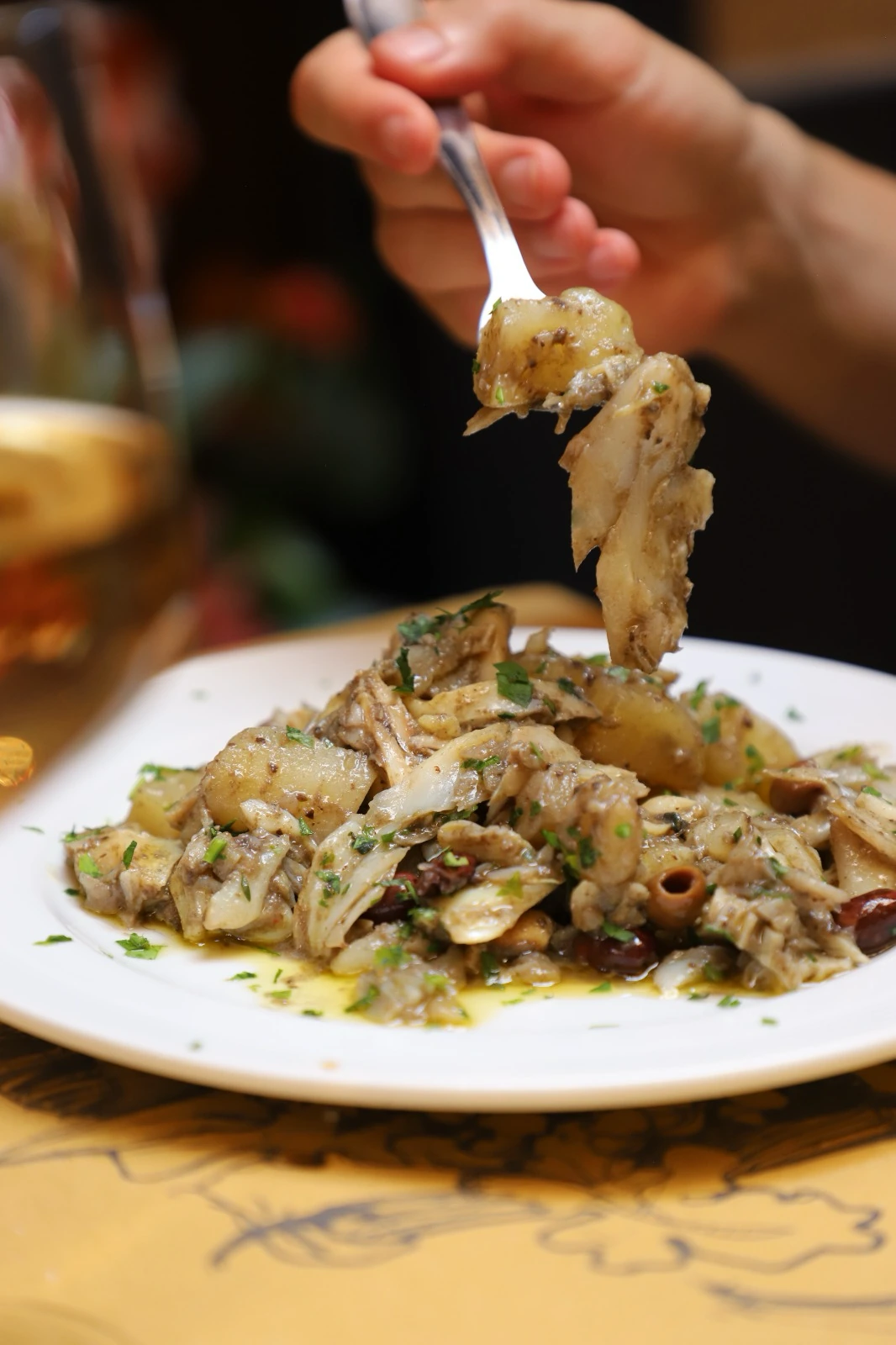 Stoccafisso da E Prie Rosse, ristorante in via di Ravecca a Genova